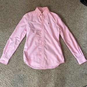 Ralph Lauren pink button down shirt